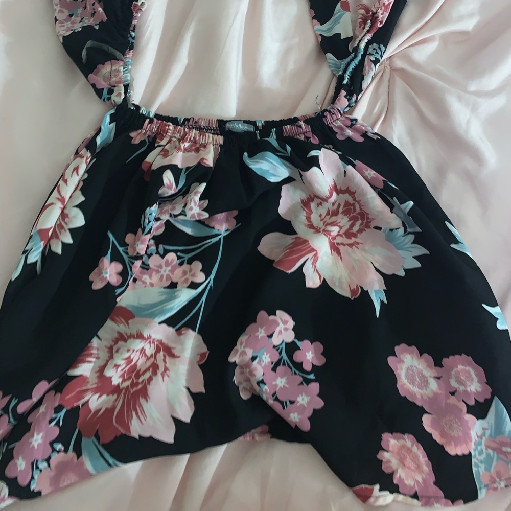 Flower sheer top